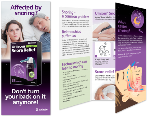 Paladin Unisom Snore Relief Consumer Brochure