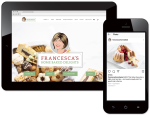 Francesca's Home Baked Website & Instagram